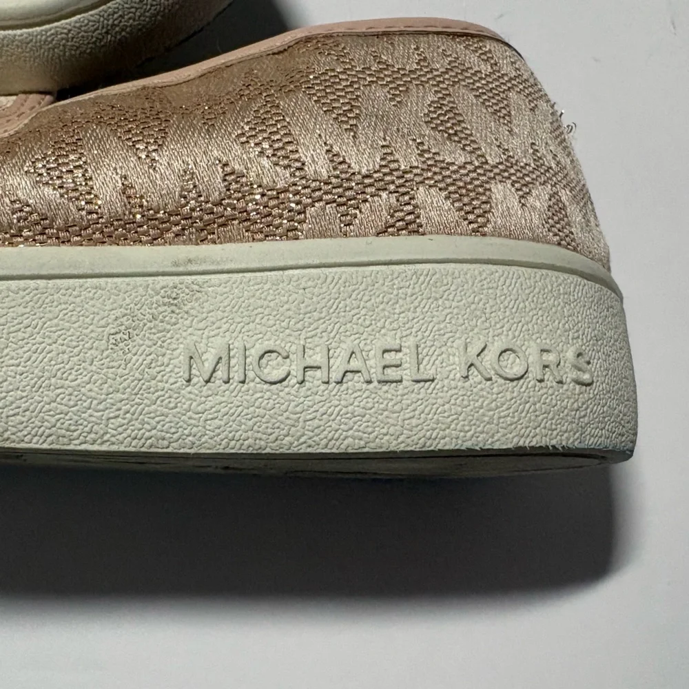 Michael Kors‎ Pink and Cream Logo Slip-Ons